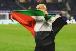 Hossam Hassan Celebrates with Palestinian Flag After Egypt's Qualification
