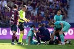 Golpe fuerte obliga a Gerard Martin a abandonar el campo ante el Levante