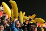 Giant bananas in the stands of Manchester City as old tradition returns to address club crisis