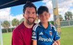 Messi's son wears Como shirt in striking photo with his father