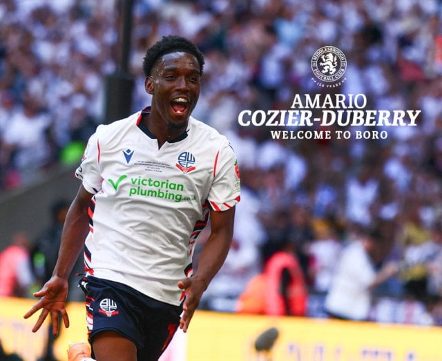 Officially: Amario Cozier-Duberry joins Middlesbrough