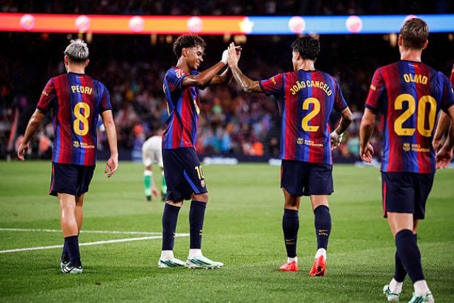 Barcelona thrash Racing Santander 7-2 to maintain LaLiga lead