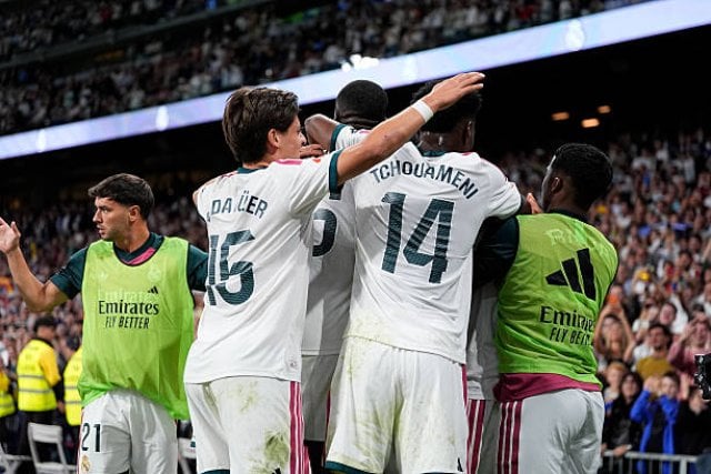 Real Madrid's squad for the match against AS Roma in the UEFA Champions League
