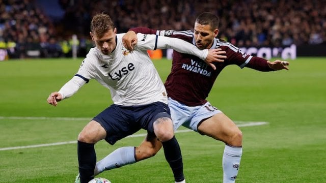 Aston Villa beat Viking three goals to one in UEFA Champions League