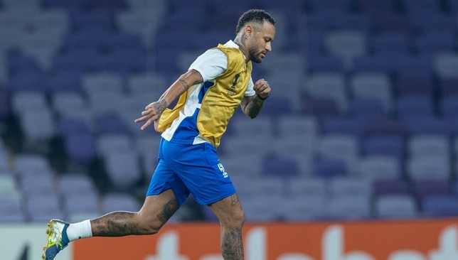 Neymar is on the bench for Al Hilal against Al Ain