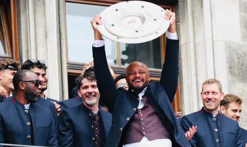 Kompany Finds Himself in a Funny Situation During Bundesliga Title Celebration