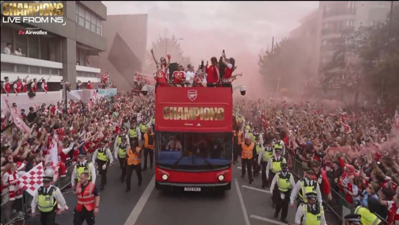 Historic Attendance for Arsenal Celebration Parade, Over One Million Fans!