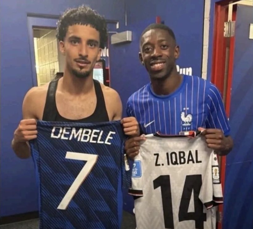 ماذا طلب عثمان ديمبيلي من نجم العراق؟