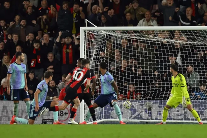Bournemouth defeats Arsenal in the Premier League