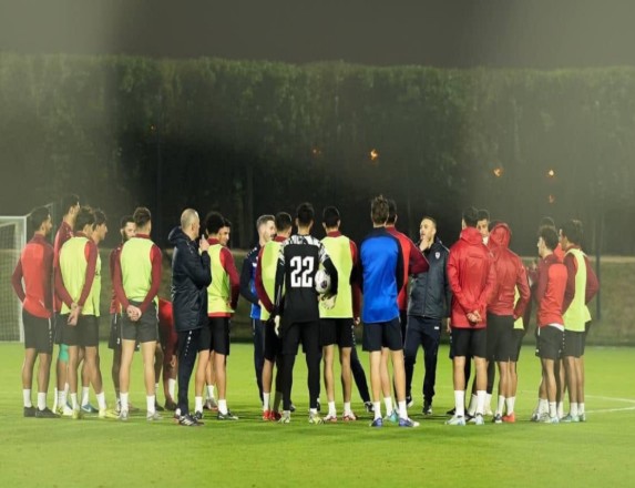 The Iraqi national team continues to work in its camp in Doha