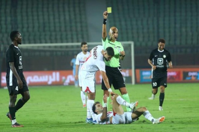 Zamalek complains to the referee of the National Bank match