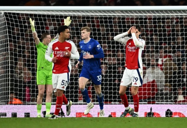 Everton forces a draw against Arsenal