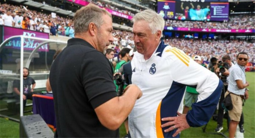 Ancelotti competes with Flick for the Coach of the Month award in La Liga