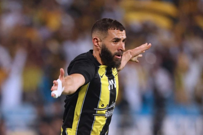 Benzema Aims to Score His First Goal in the Jeddah Derby Against Al-Ahli