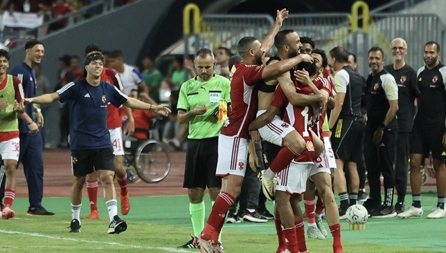 Al-Ahly receives the league shield after the Modern Sport match