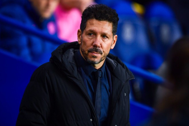 Tears fall from Simeone's eyes because of a journalist's question