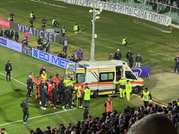 The match between Inter and Fiorentina was stopped due to a terrifying incident