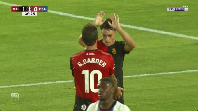 But Jan Virgili Pour l’équipe Mallorca Contre Paris-SG à la minute 40