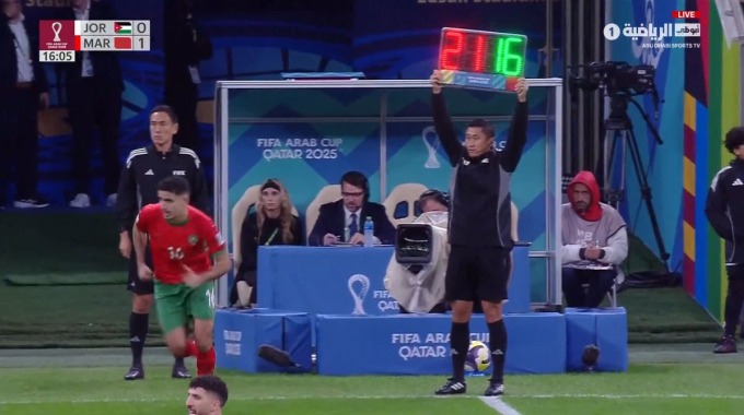 Substitution Karim El Berkaoui For Team Morocco Against Jordan minute 17
