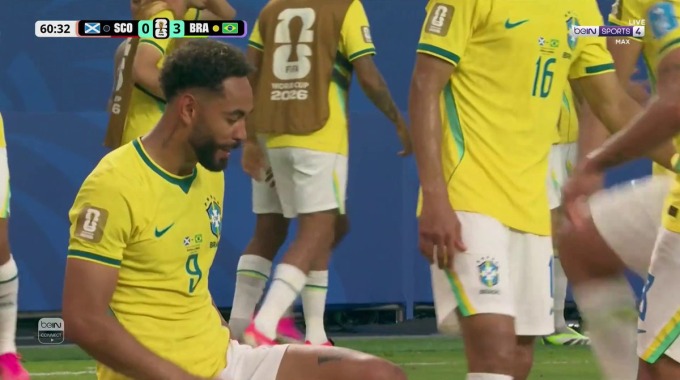 Goal Matheus Cunha For Team Brazil Against Scotland minute 60