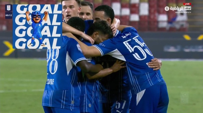 Gol Mehdi Ghayedi Para el equipo Al-Nasr SC Contra Al-Jazira en el minuto 61