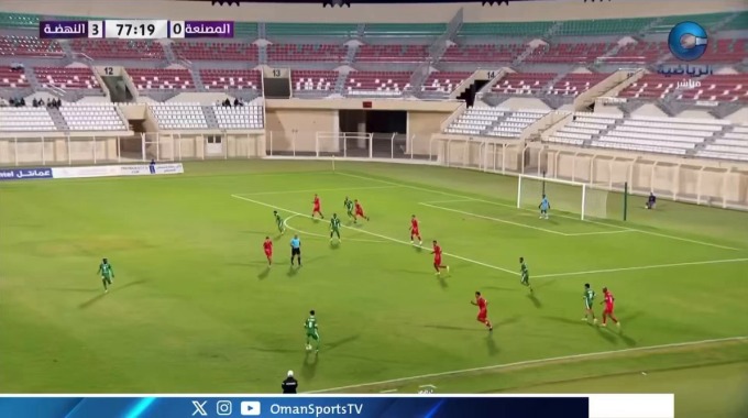 Goal Musab Al-Lamki For Team Al-Mussanah C. Against Al-Nahda minute 78