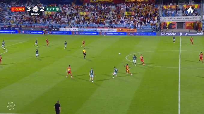 But Jordan Larsson Pour l’équipe Al-Ettifaq Contre Al-Qadsiah à la minute 85
