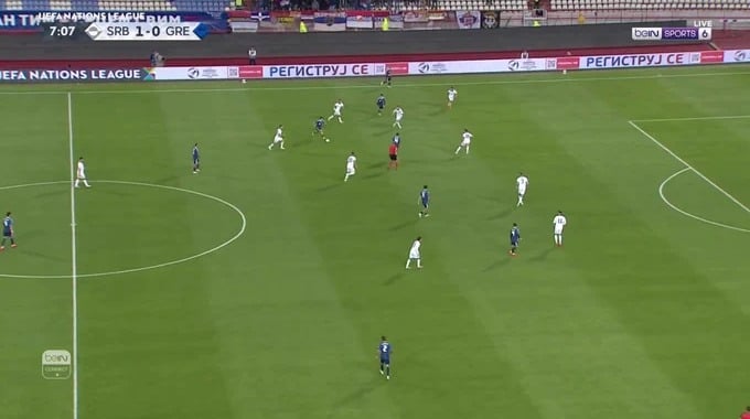 Goal Andrija Zivkovic For Team Serbia Against Greece minute 4