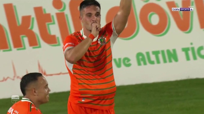 Gol Nuno Lima Para el equipo Alanyaspor Contra Beşiktaş en el minuto 73