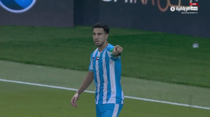Gol Firas Ben Larbi Para el equipo Hatta Contra Shabab Al-Ahli en el minuto 45