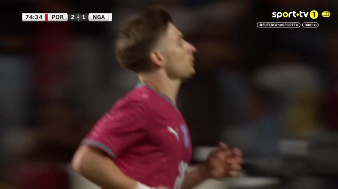 Gol Francisco Conceição Para el equipo Portugal Contra Nigeria en el minuto 75