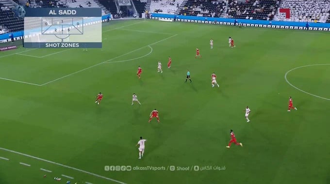 Gol Roberto Firmino Para el equipo Al-Sadd Contra Al-Shamal en el minuto 80