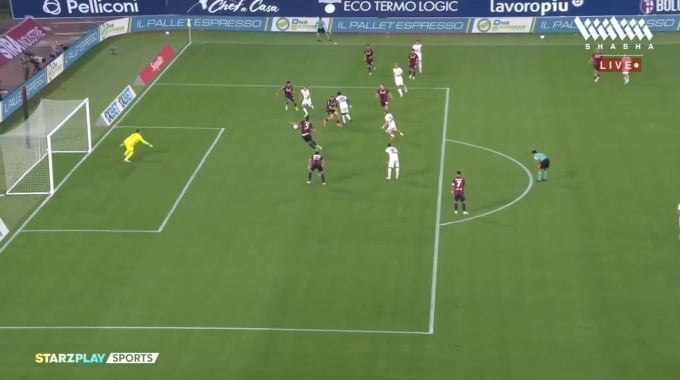 Goal Davide Frattesi For Team Lazio Against Bologna minute 59