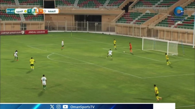 But Nasser Al-Rawahi Pour l’équipe Al-Seeb Contre Al-Nahda à la minute 11