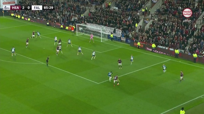 Goal Blair Spittal For Team Hearts Against Falkirk minute 86