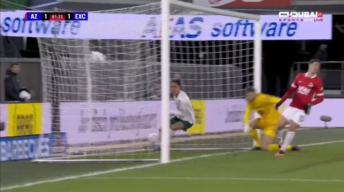 Goal Miliano Jonathans For Team Excelsior Against AZ Alkmaar minute 81