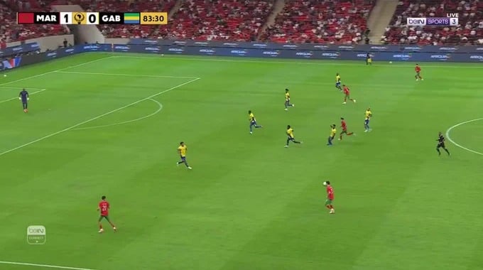 Goal Soufiane Rahimi For Team Morocco Against Gabon minute 84