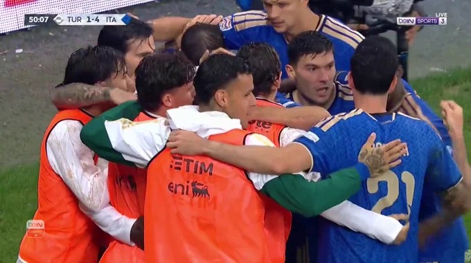 But Pio Esposito Pour l’équipe Italie Contre la Turquie à la minute 50
