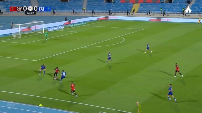 But Mamadou Sylla Pour l’équipe Al Riyadh Contre Al Fateh FC à la minute 47