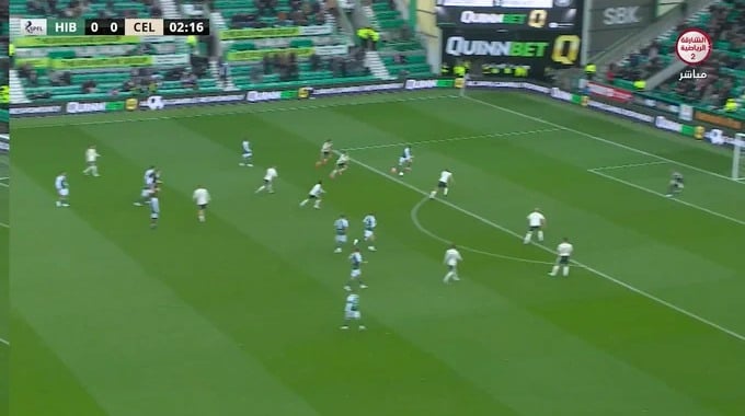 Gol Owen Elding Para el equipo Hibernian Contra Celtic en el minuto 3