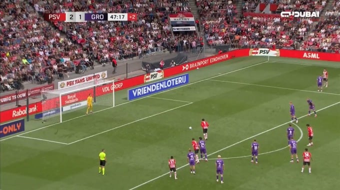 Penalty Ricardo Pepi For Team PSV Eindhoven Against FC Groningen minute 45