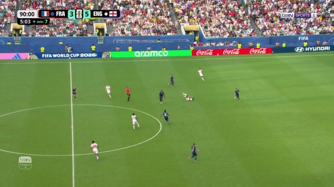 Gol Ousmane Dembélé Para el equipo Francia Contra Inglaterra en el minuto 90