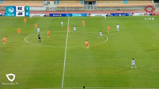 Goal Fahad Zuwaid For Team Al-Jahra Against Kazma minute 34