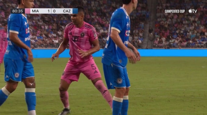 Gol Casemiro Para el equipo Inter Miami Contra Cruz Azul en el minuto 81