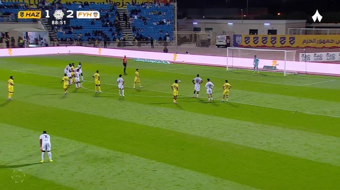 Penalty Amir Sayoud For Team Al Hazem Against Al Feiha minute 90
