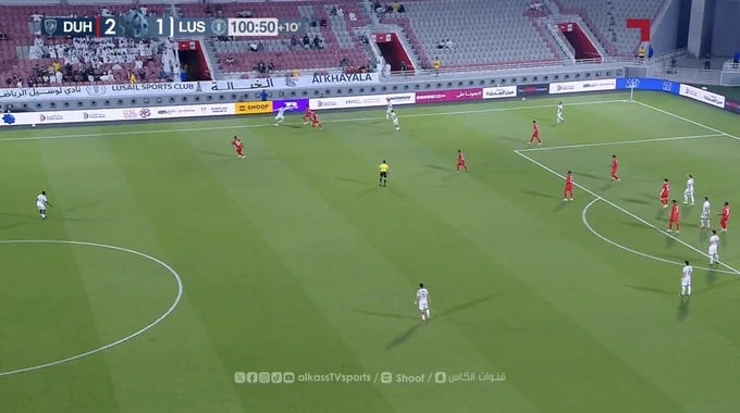 Gol Almoez Ali Para el equipo Al-Duhail SC Contra Lusail SC en el minuto 90