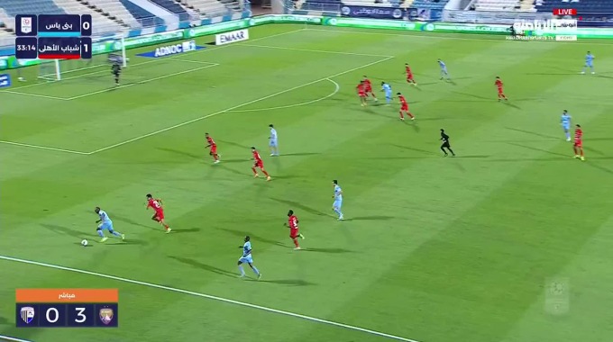 Goal Lionel Verde For Team Baniyas Against Shabab Al-Ahli minute 34