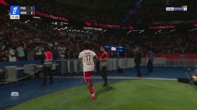 Goal Stanis Idumbo For Team Monaco Against Paris-SG minute 72