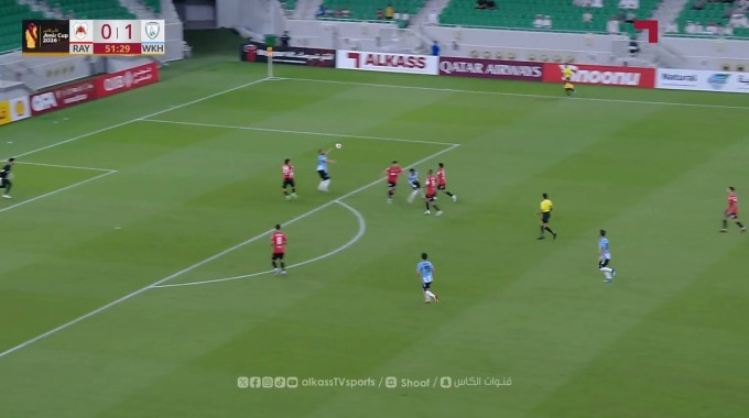 هدف ملغي يوسف عبدالرزاق لفريق الوكرة بمواجهة الريان بالدقيقة 52