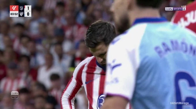 هدف أليكس بايينا لفريق أتلتيكو مدريد بمواجهة ملقا بالدقيقة 85